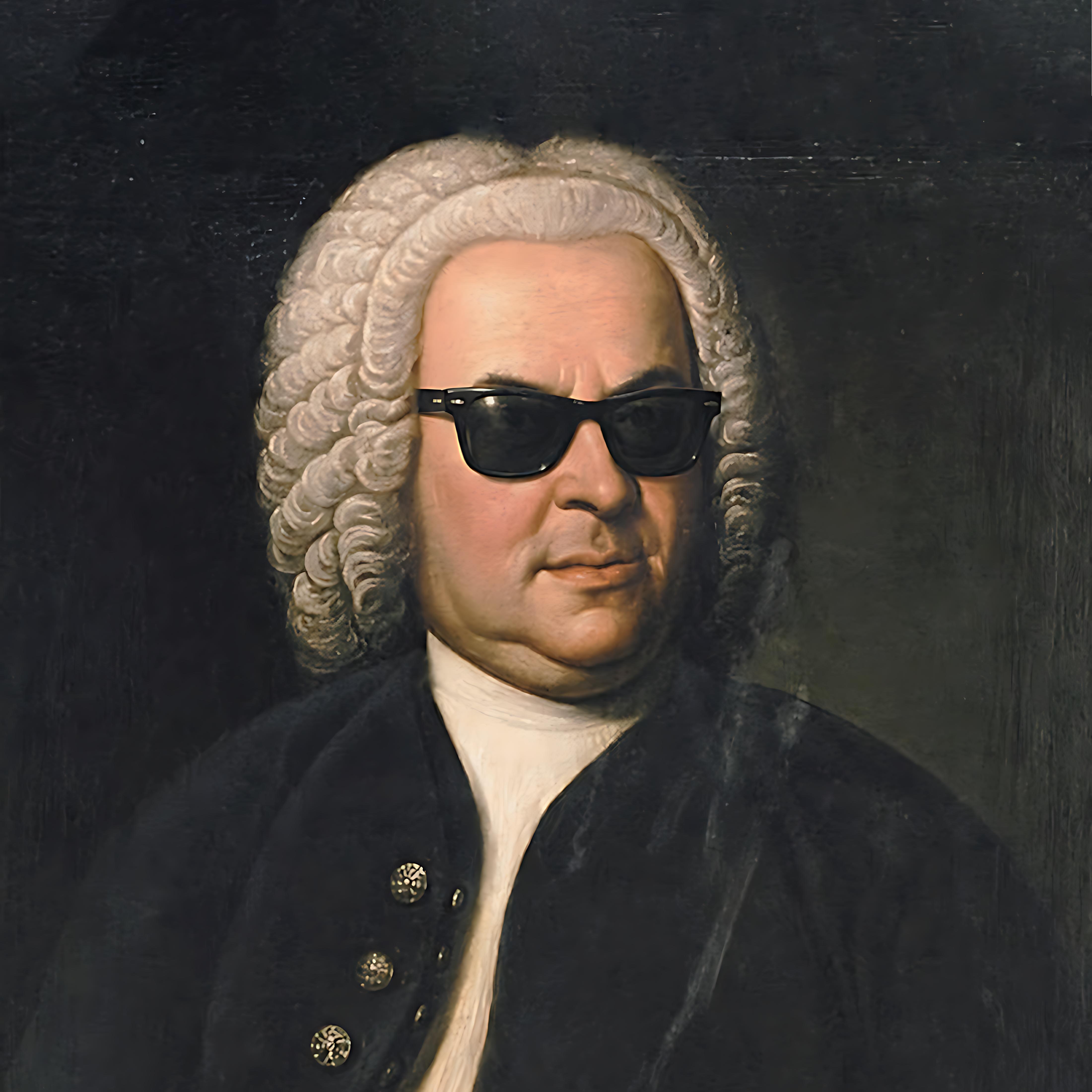 Retrato de Bach con gafas de sol