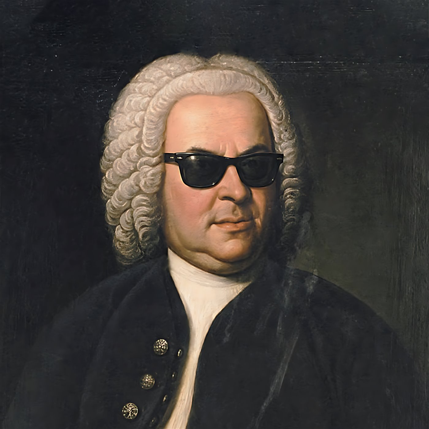 Retrato de Bach con gafas de sol